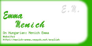 emma menich business card